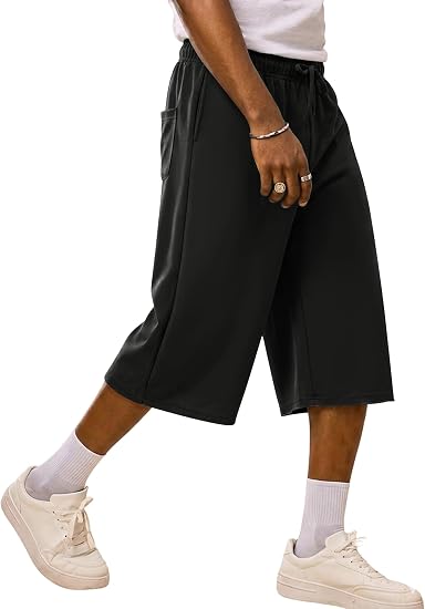 Long baggy knee-length basketball shorts for Adam Sandler spirit day