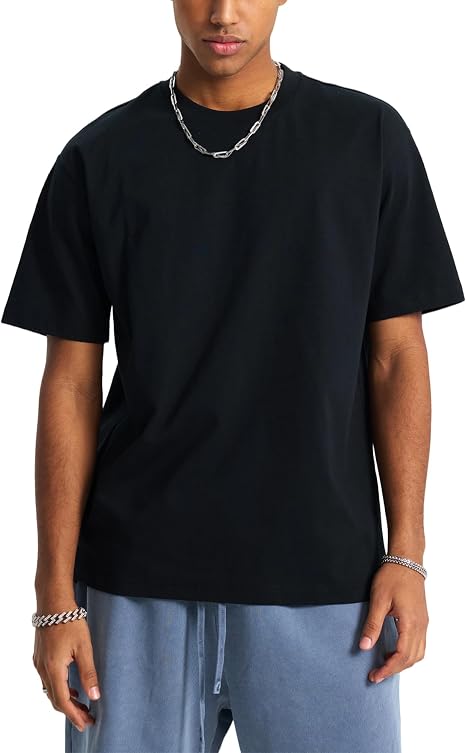 Plain black tee to wear under a Happy Gilmore jersey