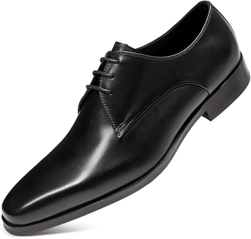 Black leather oxford shoes