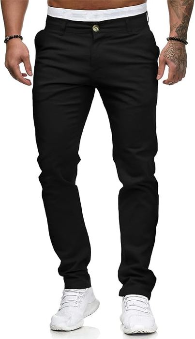 Black slim chinos