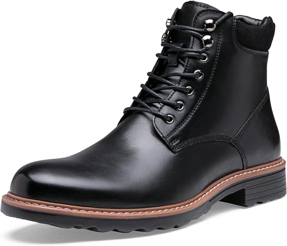Black leather chukka boots