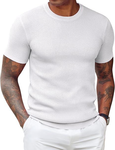 White crew neck t-shirt