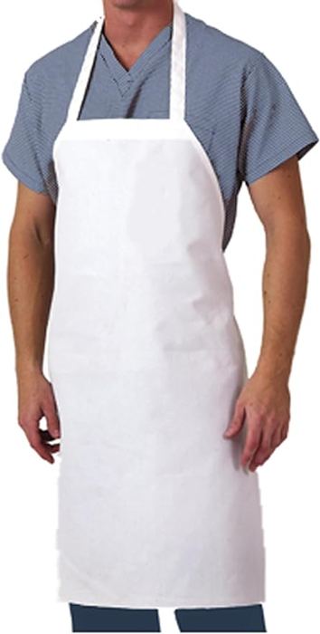 White bib apron
