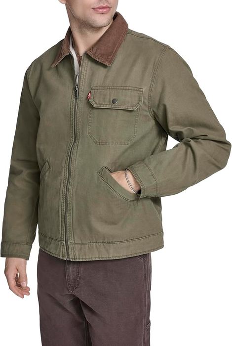 Olive canvas work jacket