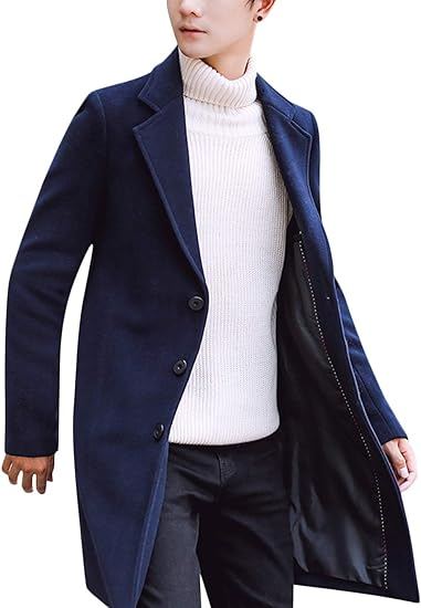 Navy wool blend pea coat