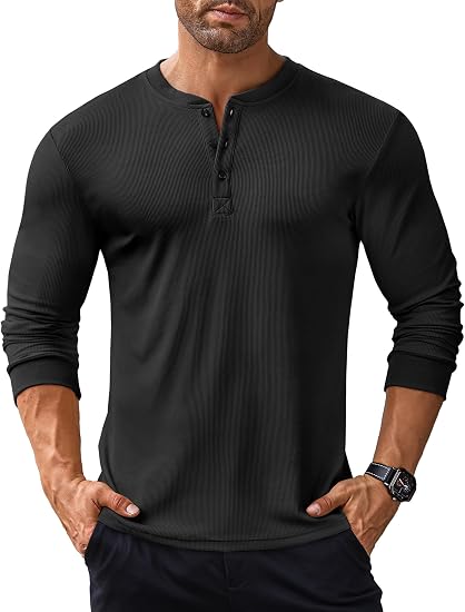 Long sleeve henley shirt
