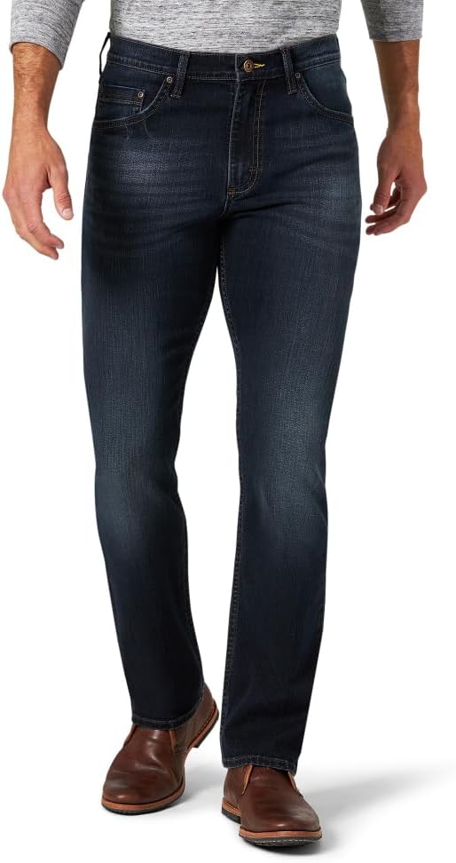 Straight leg denim jeans