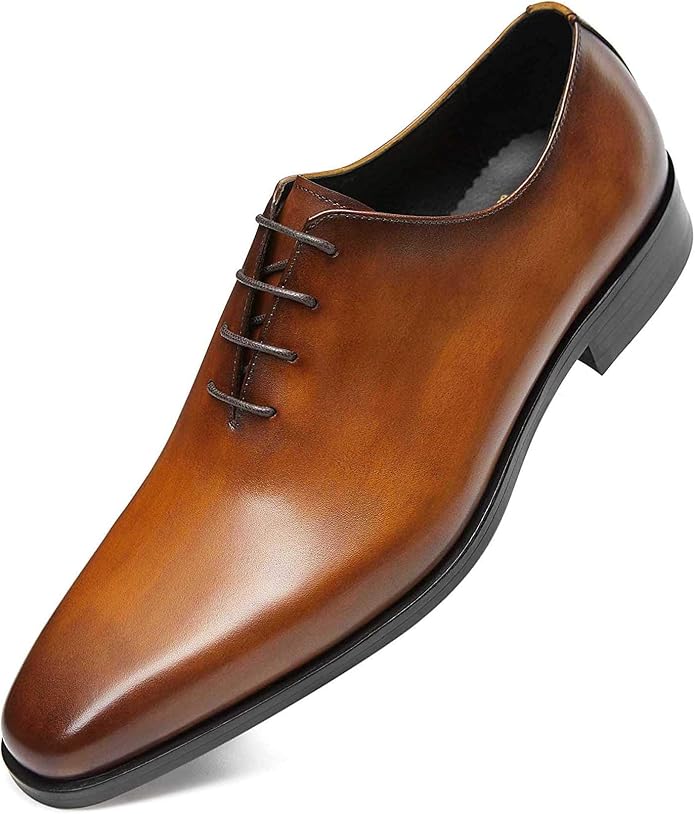 Leather oxford dress shoes