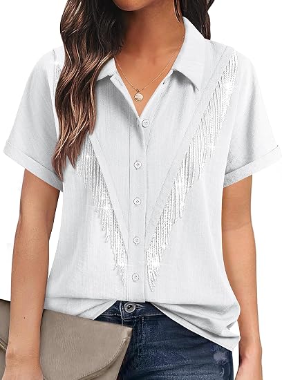 Dolly Parton inspired white rhinestone fringe western shirt