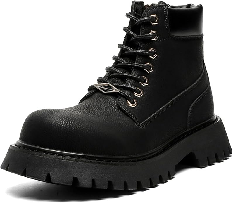 Black combat boots