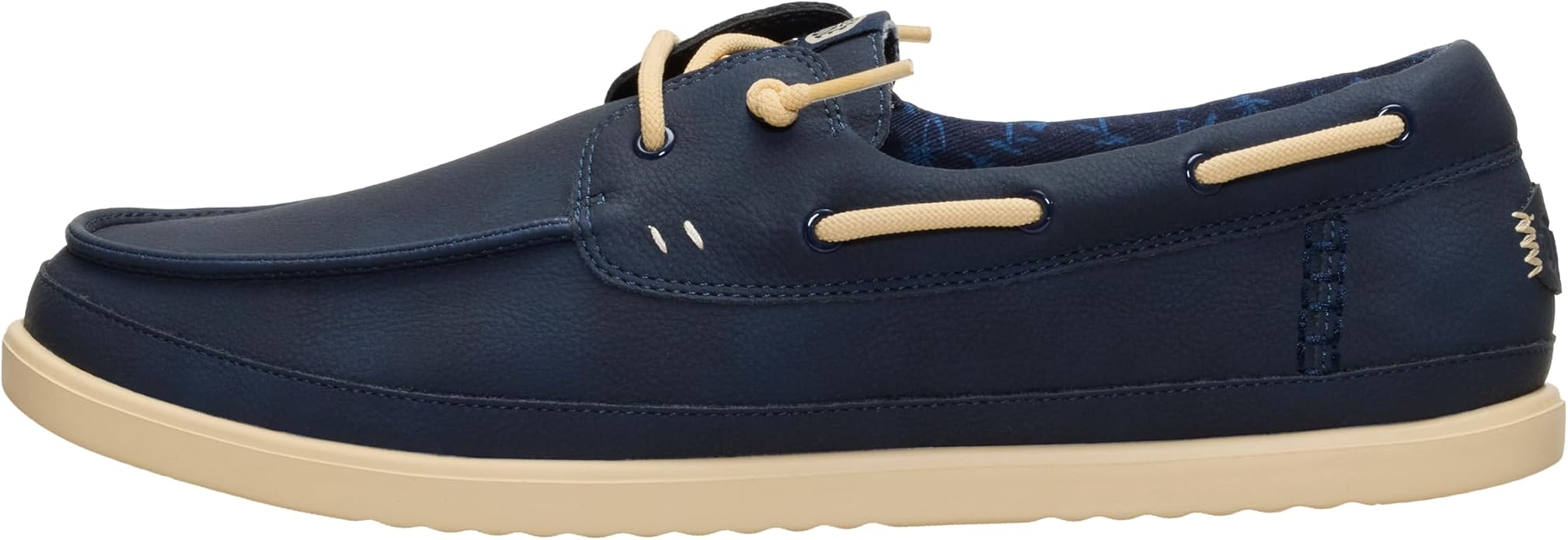 Navy boat shoes