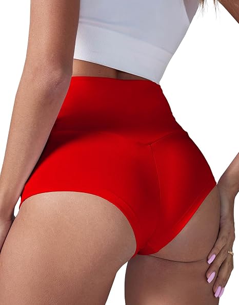 Red high waist shorts for a Harley Quinn costume