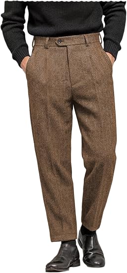 Herringbone tweed trousers