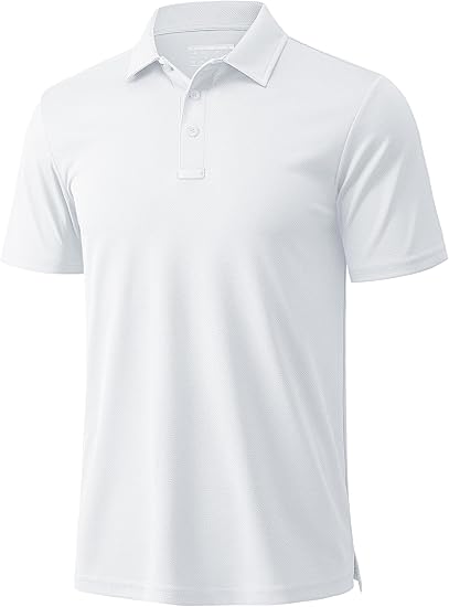 White short sleeve polo shirt for a Homer Simpson costume