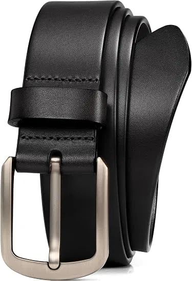Black leather belt