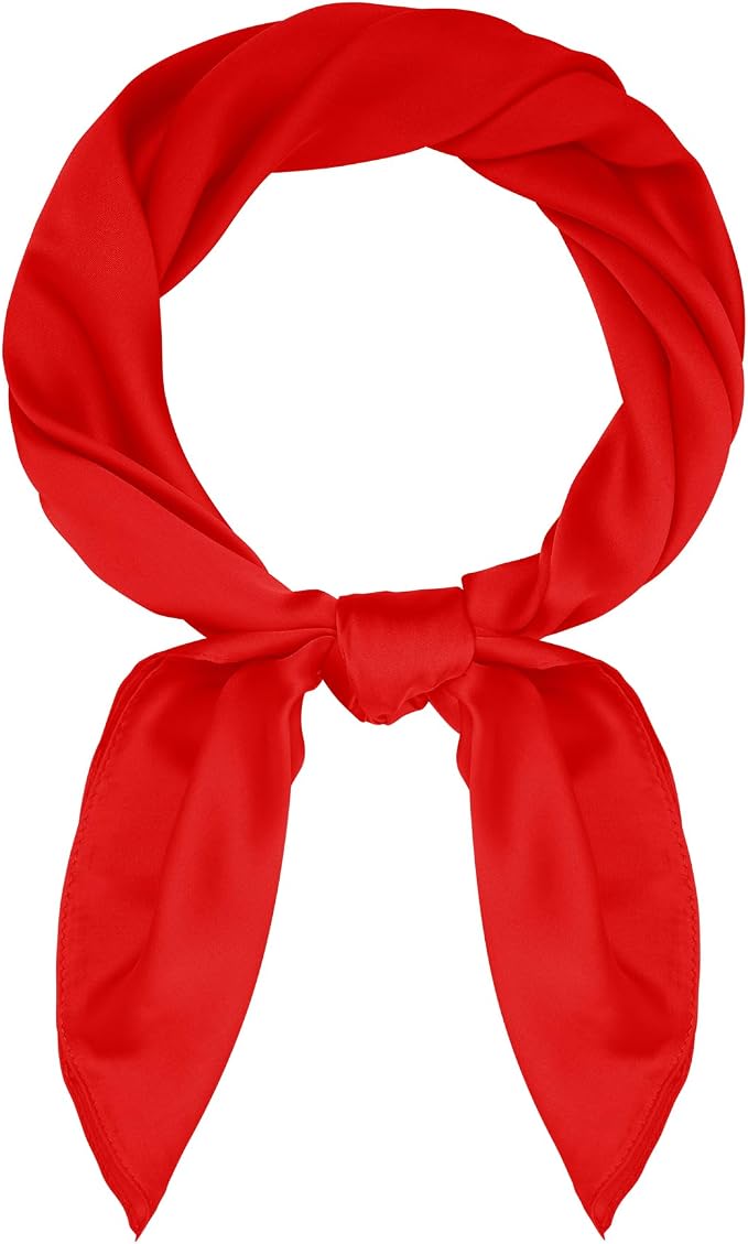 Red satin scarf bandana