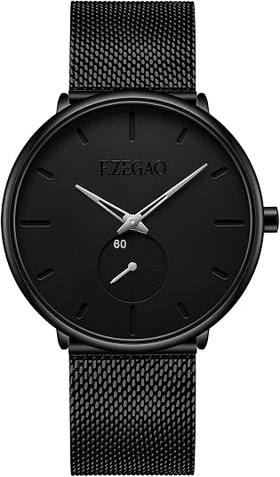 Minimalist Black Dress Watch