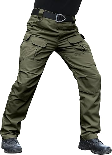 Olive green tactical cargo pants
