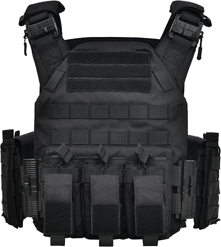 Black quick-release tactical training vest