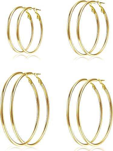 Gold hoop earrings