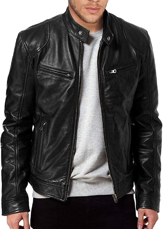 Genuine leather biker jacket, Joey Tribbiani's signature piece