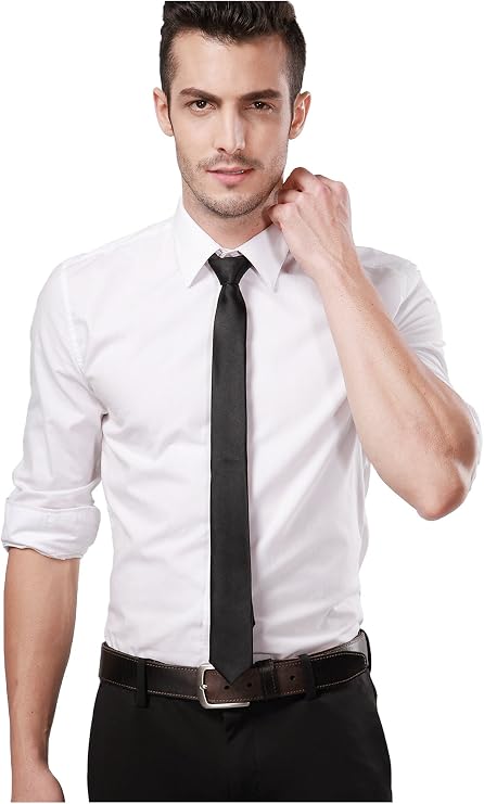 Black skinny tie for a Jules Winnfield outfit