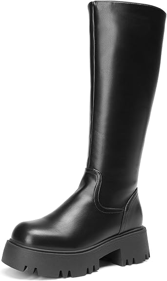 Black platform boots for a KPop Demon Hunters costume