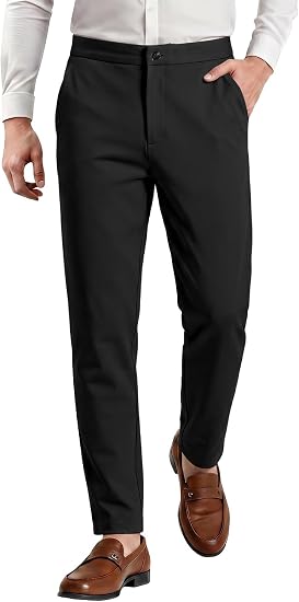 Black slim-fit pants for a Jinu KPop Demon Hunters costume
