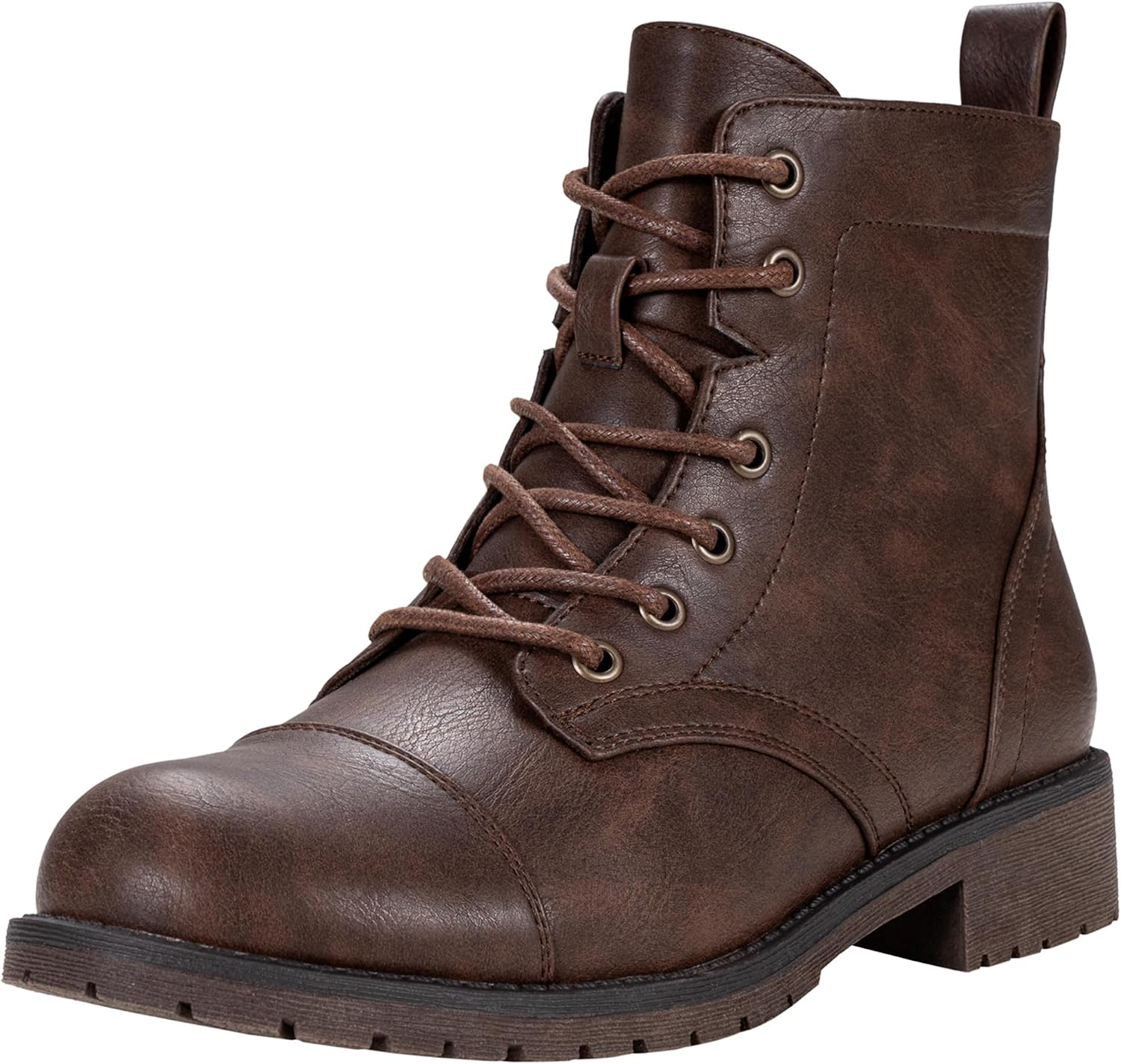 Brown lace up combat ankle boots for a Lara Croft outfit