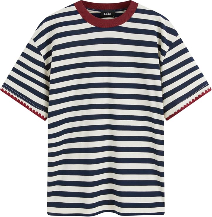 Striped oversized tee