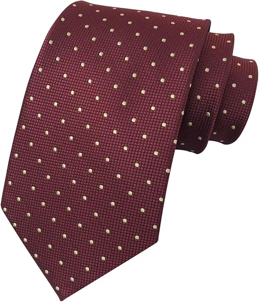 Red patterned necktie
