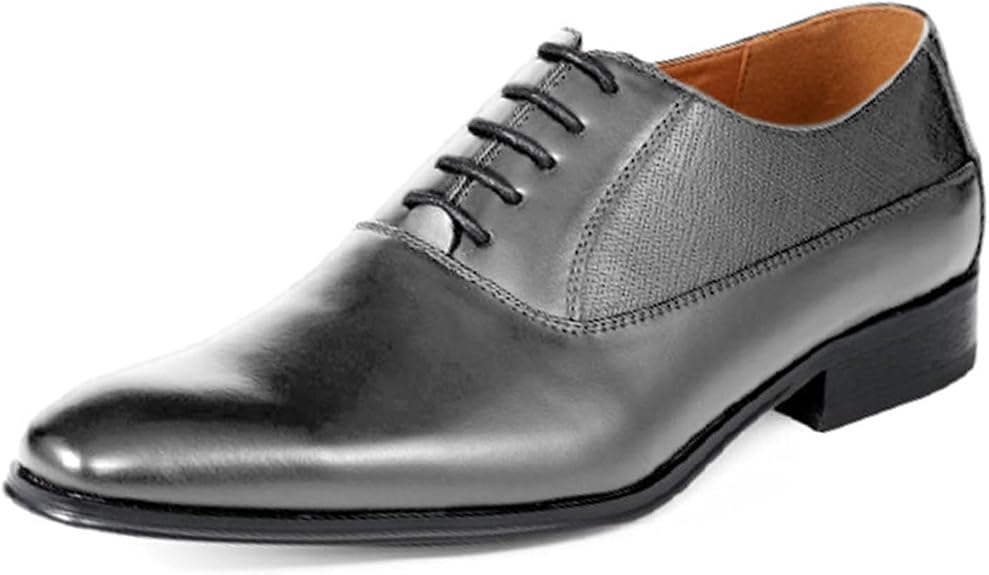 Black cap toe oxford dress shoes
