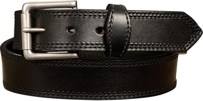 Wide leather belt