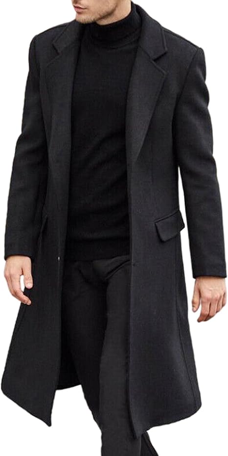Long black trench coat