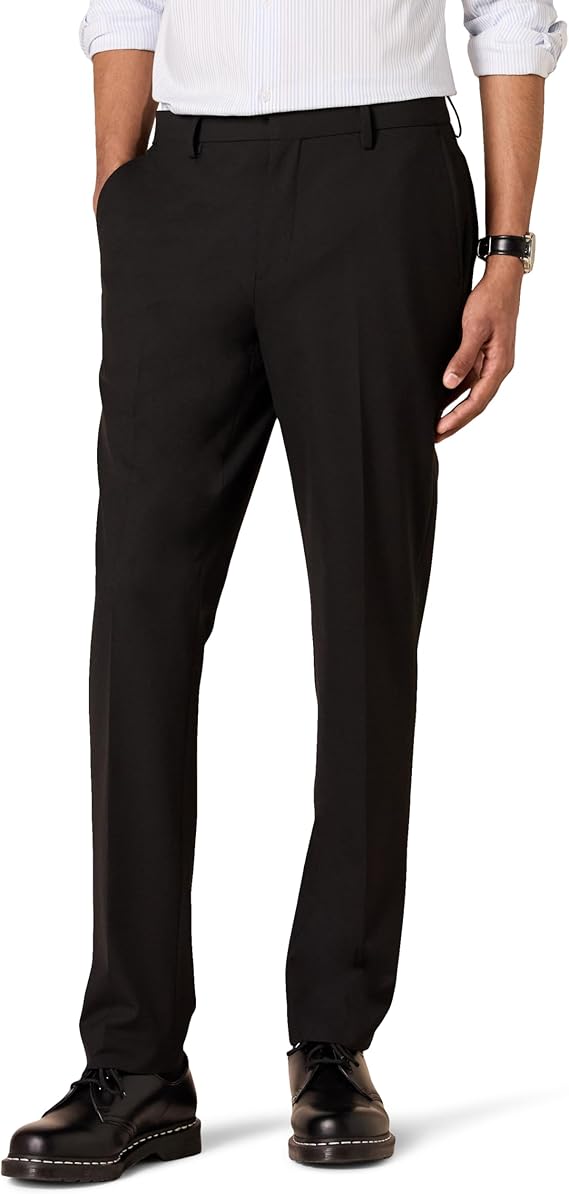 Black slim fit dress pants