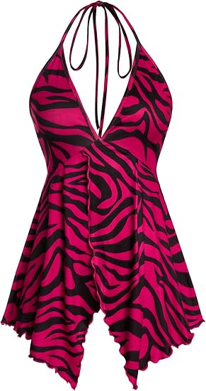 Zebra print halter top for a Nikki Freeman Obsession costume