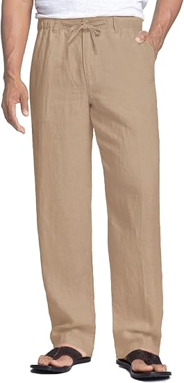 Linen drawstring pants