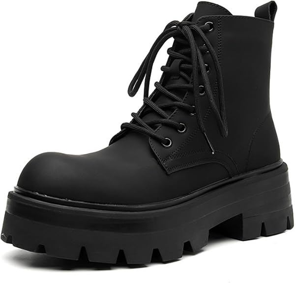 Black combat boots