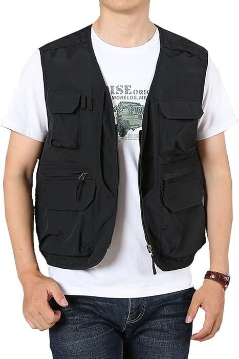 Black utility tactical vest