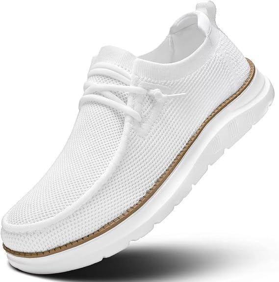White casual loafers