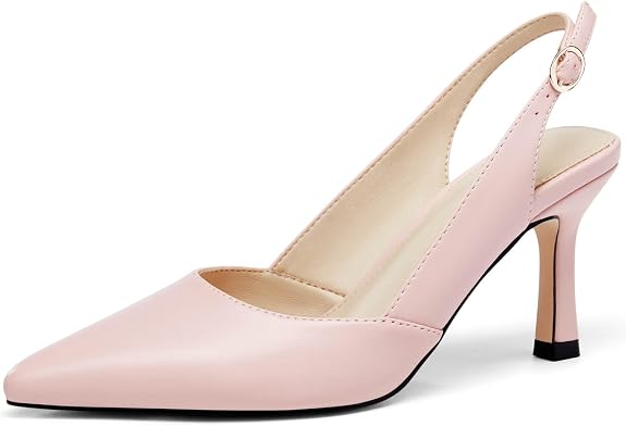 Pink slingback kitten heels for a Regina George outfit