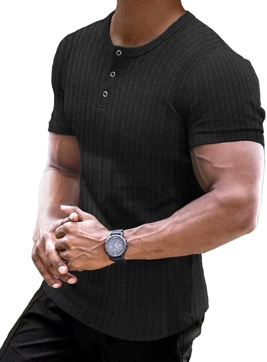 Ribbed henley shirt