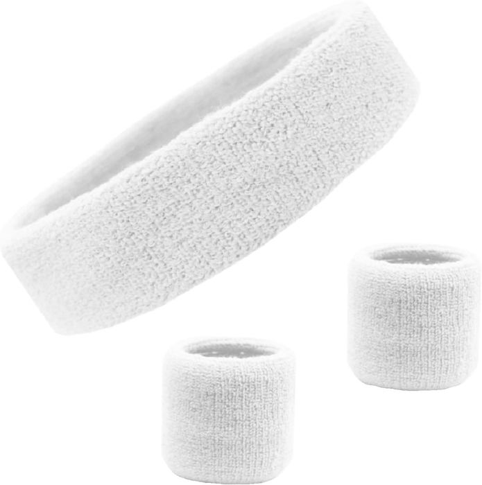 White Sweatband Set