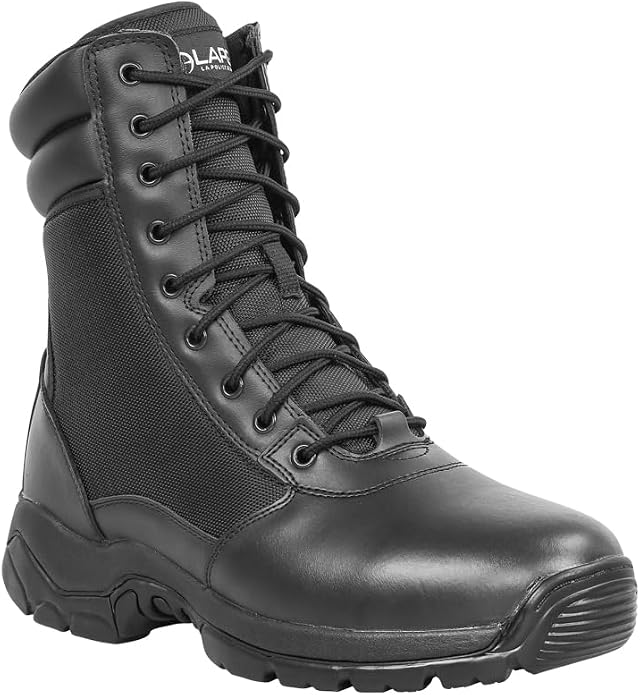 Side zip duty boots