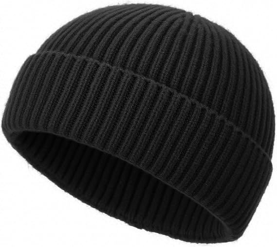 Black knit beanie