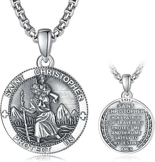 Silver amulet necklace