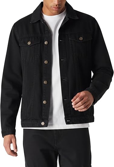 Light blue men's denim trucker jacket