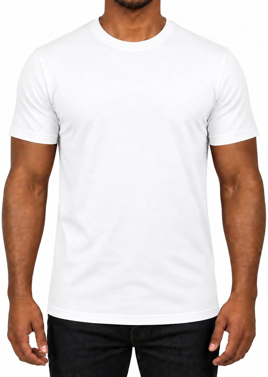 White cotton crew neck t-shirt for a The Dude Big Lebowski outfit