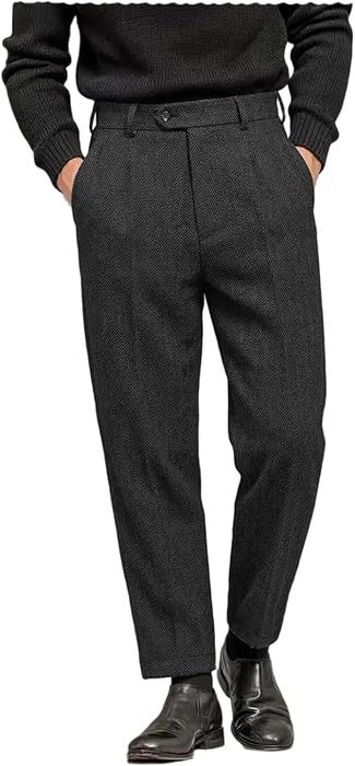 Herringbone tweed trousers