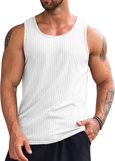 White ribbed tank top
